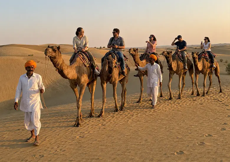 book camel safari in jaisalmer damodra desert camp