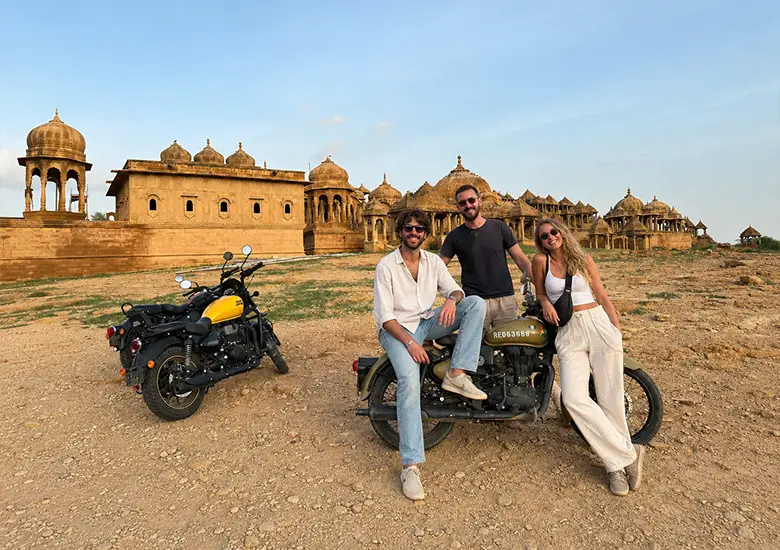 Motorbiking in Jaisalmer 1 motorbiking in jaisalmer with damodra desert camp