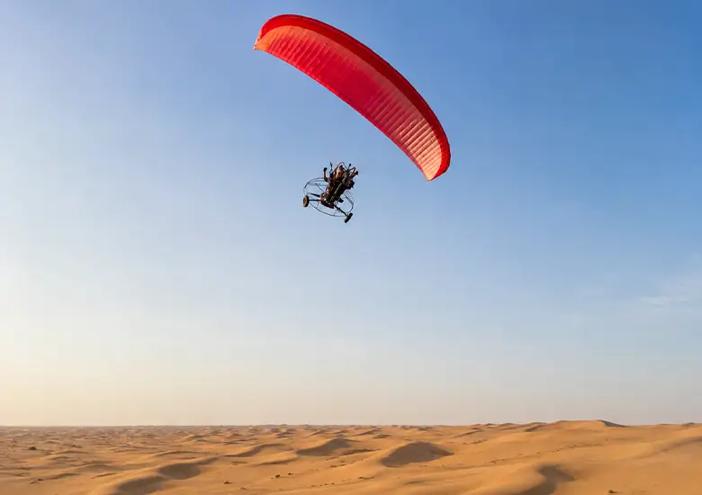 Paramotoring in Jaisalmer 1 paramotoring jaisalmer with damodra desert camp